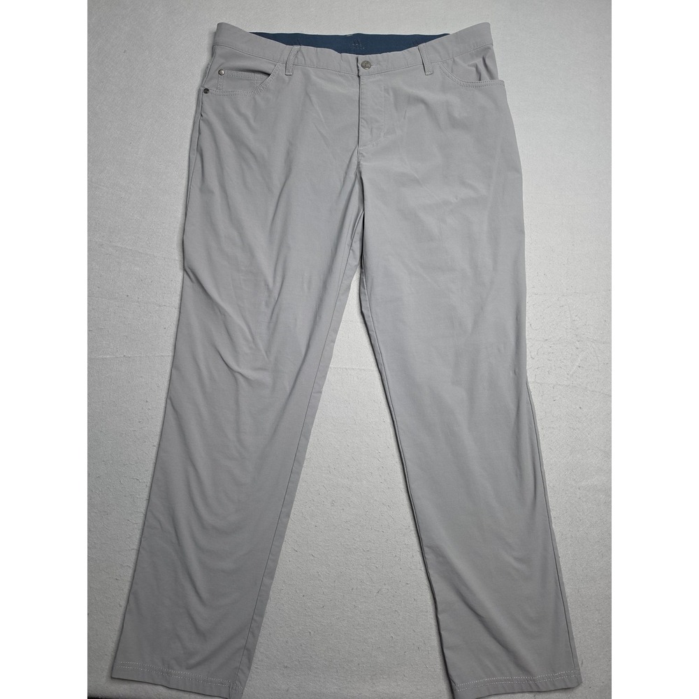 Adidas Go-To Golf Pants Mens 38x32 Gray 5-Pocket Tapered Fit Performance Outdoor